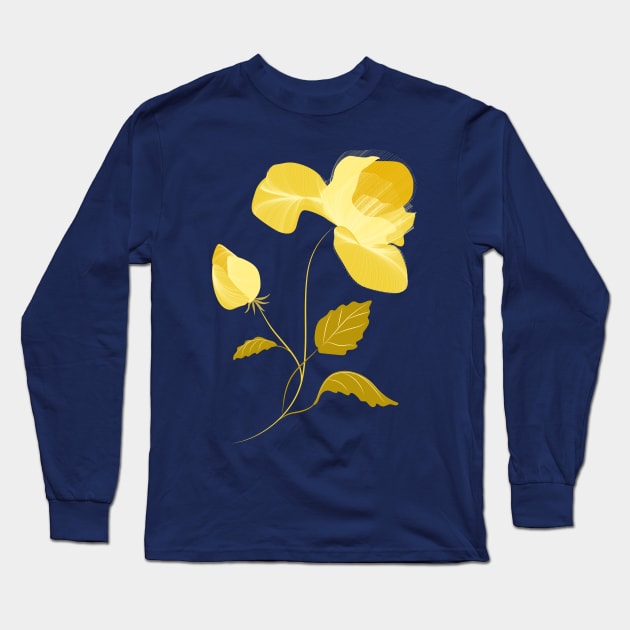 Yellow air rose Long Sleeve T-Shirt by Gerchek